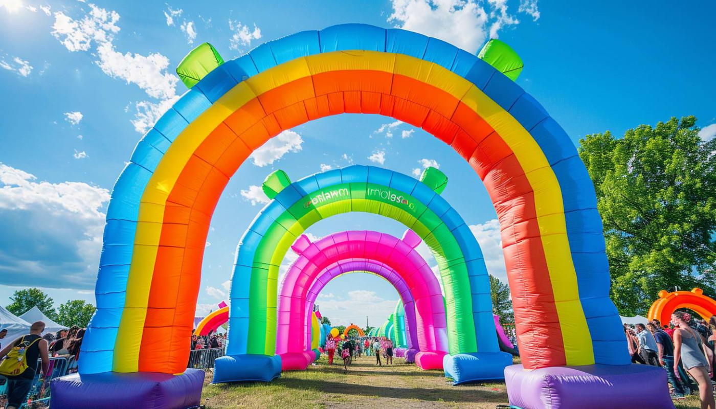 Maximiser la visibilité lors d'événements avec des arches gonflables personnalisées